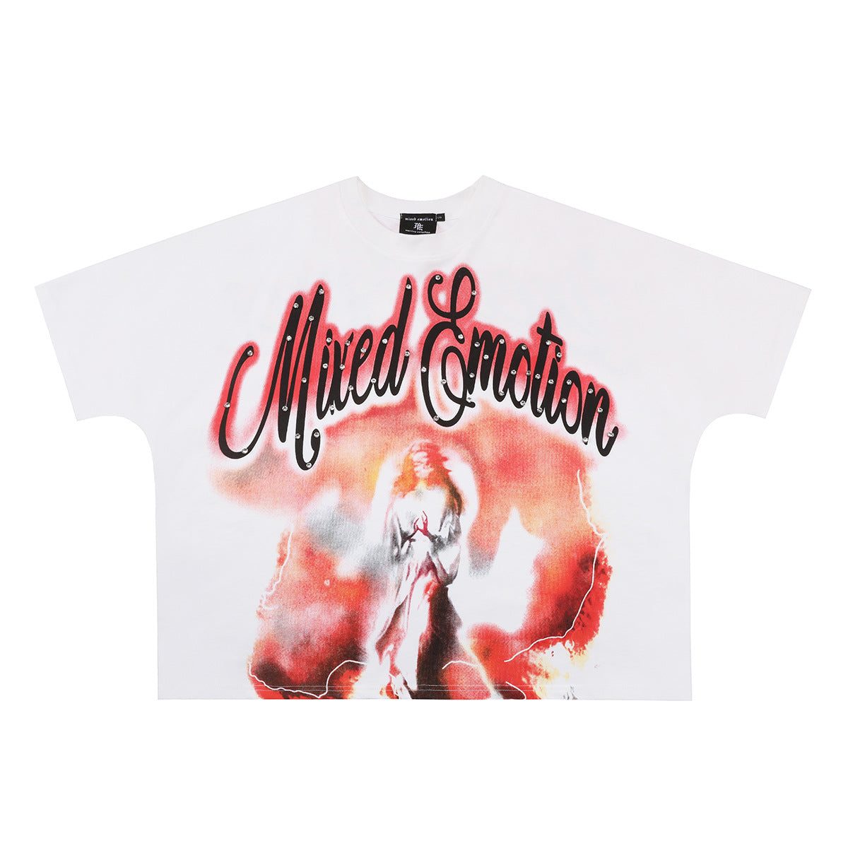 MIXED EMOTION Fire Angel Graphic T-Shirt – Statement Emotional Streetwear