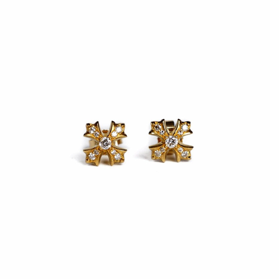 Chrome Hearts Aretes tipo botón CH