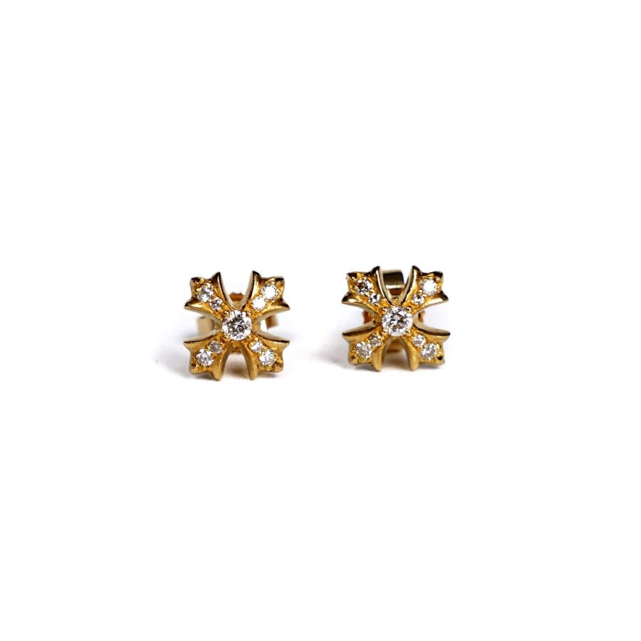 Chrome Hearts Aretes tipo botón CH
