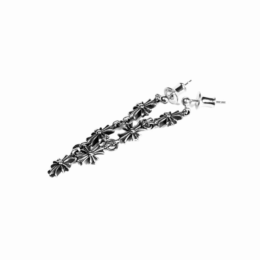 Chrome Hearts Pendiente de cruz de 3 gotas