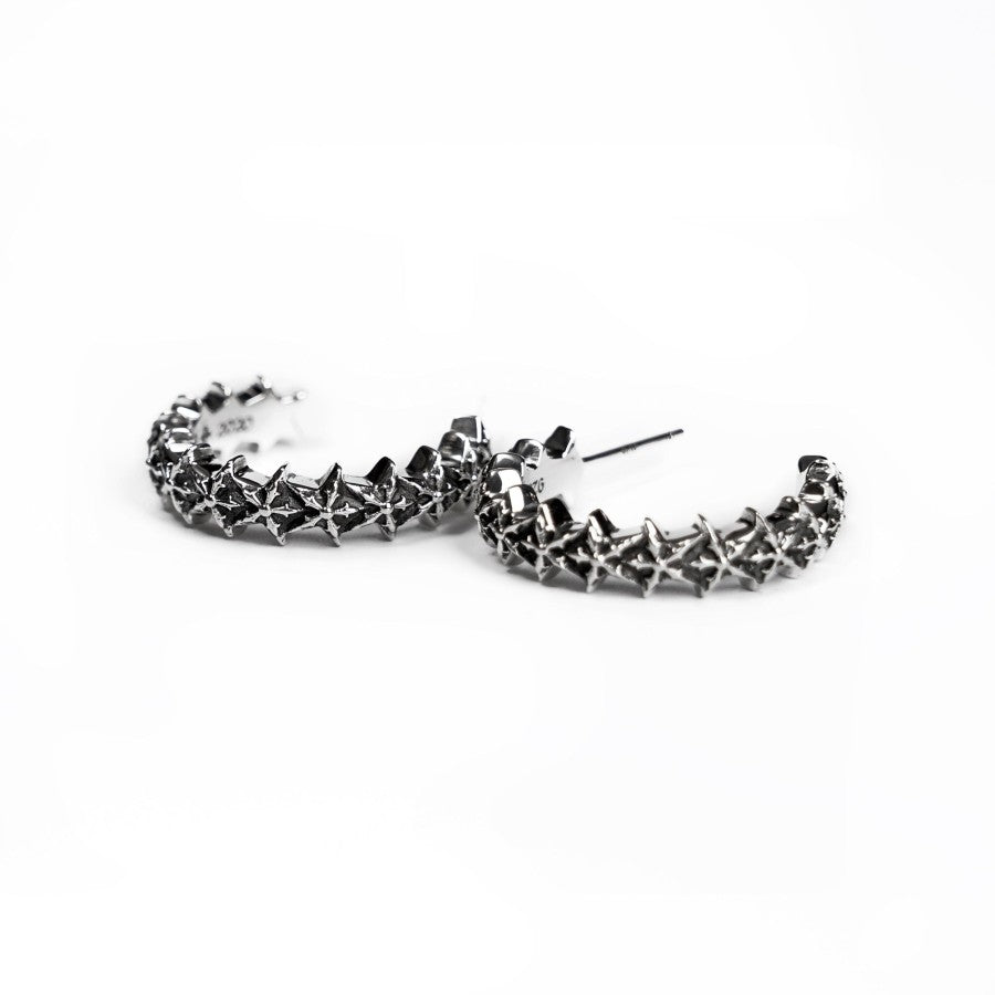 Chrome Hearts Pendientes de aro con estrella