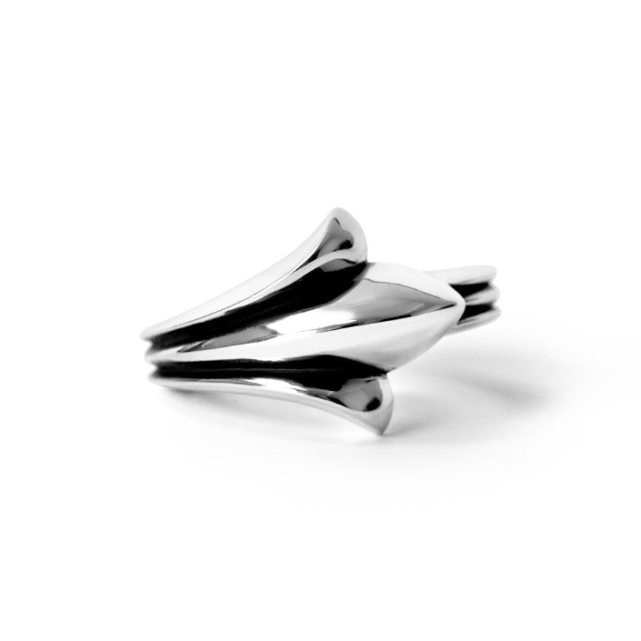 Chrome Hearts Anillo de cola de media cruz 720