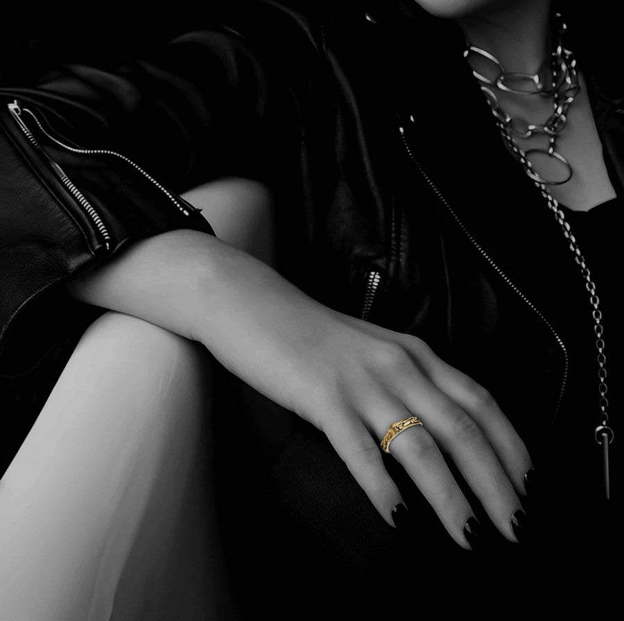 Chrome Hearts Anillo de lazo de estrella de 5 lados