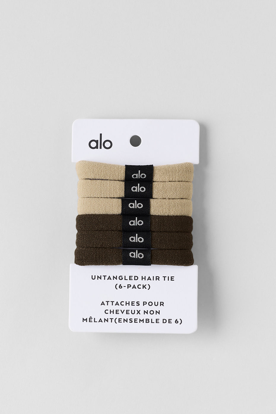 Alo Yoga Untangled Hair Tie (6-Pack) - Beige/Espresso - imagen 1