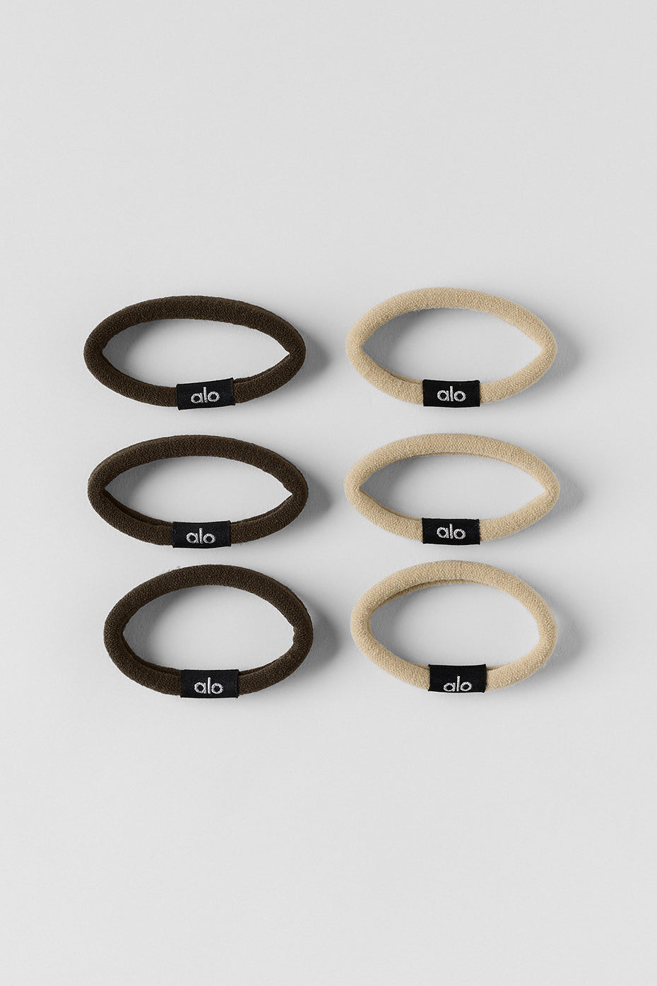 Alo Yoga Untangled Hair Tie (6-Pack) - Beige/Espresso - imagen 3
