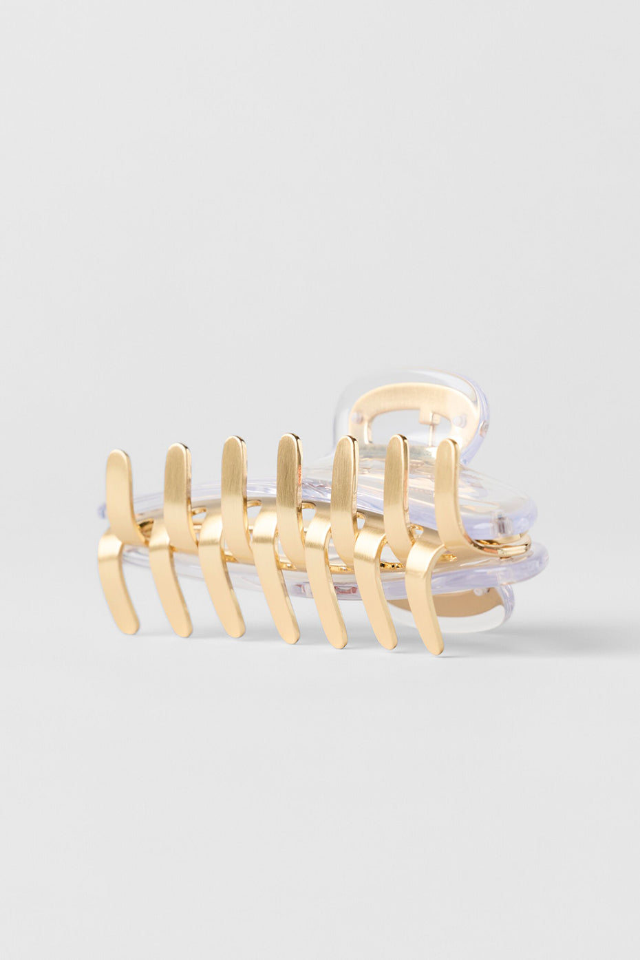 Alo Yoga Acrylic Illusion Claw Clip - Clear/Brushed Gold - imagen 4
