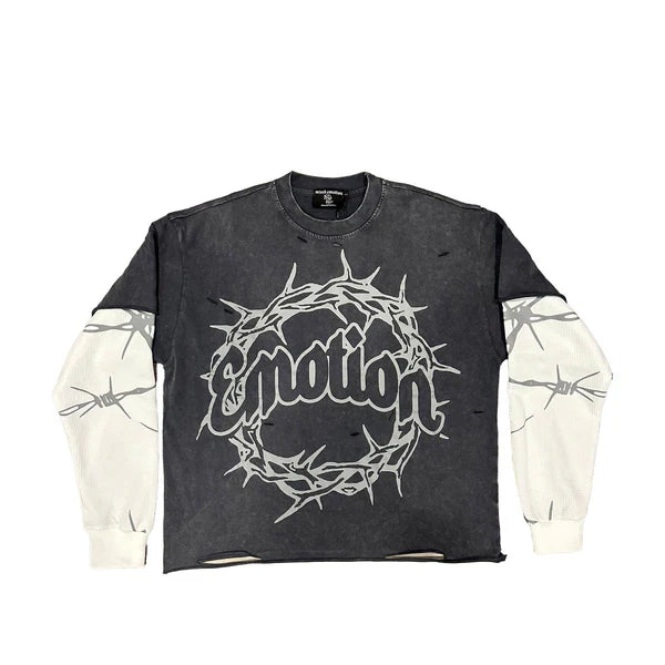 Mixed Emotion Barbed Wire Thermal Long Sleeve