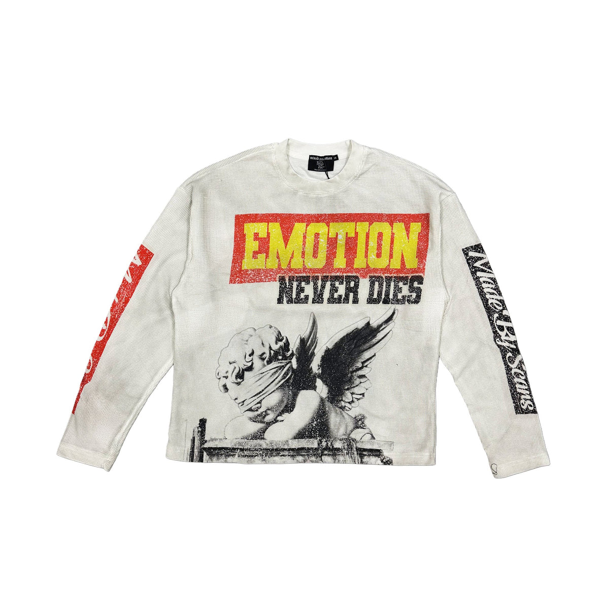 Mixed Emotion White “Emotion Never Dies” Angel Thermal Long Sleeve