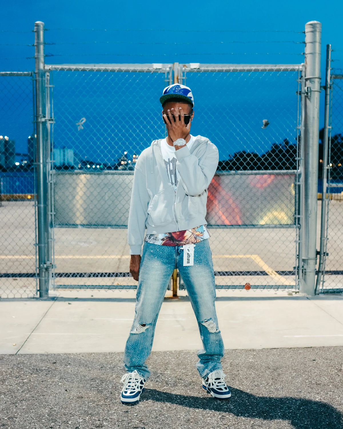 Mixed Emotion ME Rhinestone Jeans