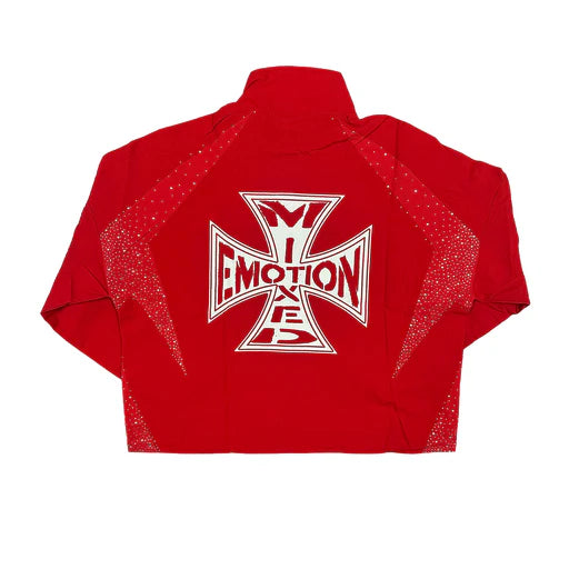 Mixed Emotion Red Classic Nylon Jacket