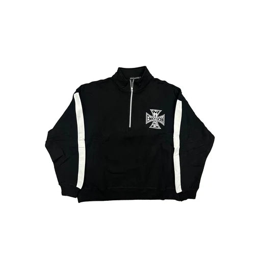 Mixed Emotion Black Quarter-Zip Jacket