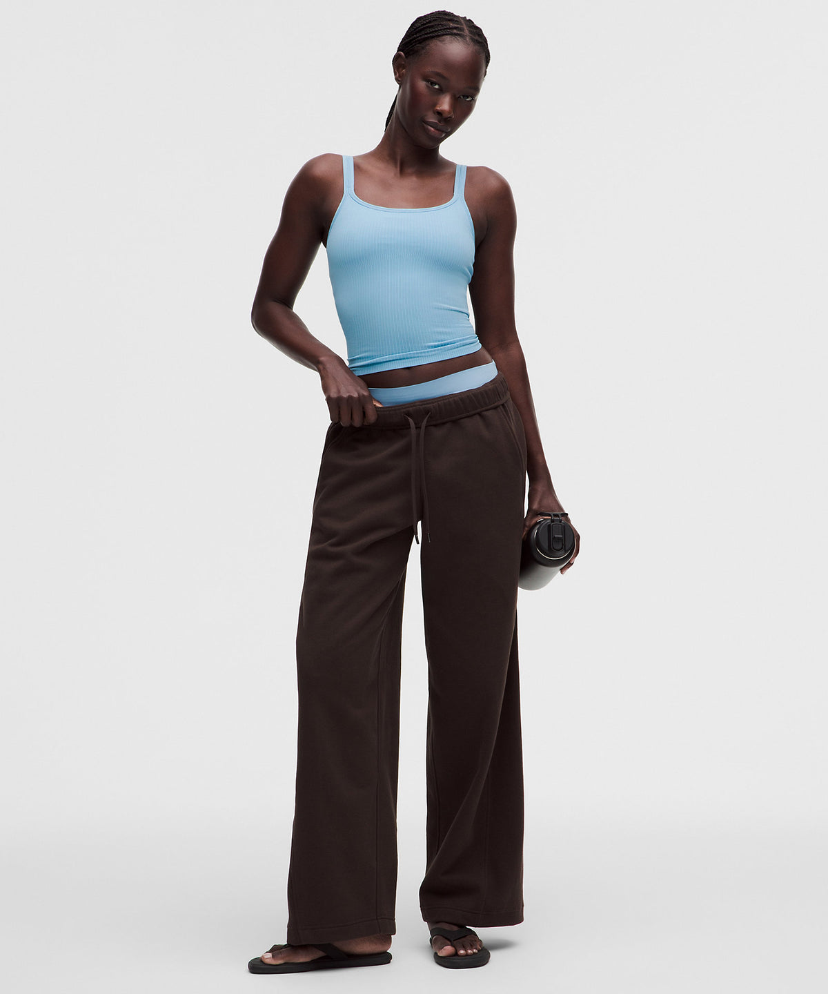 Lululemon Ebb to Street Scoop-Neck Cropped Tank Top Light Support, B/C Cup - Dreamy Blue - imagen 3