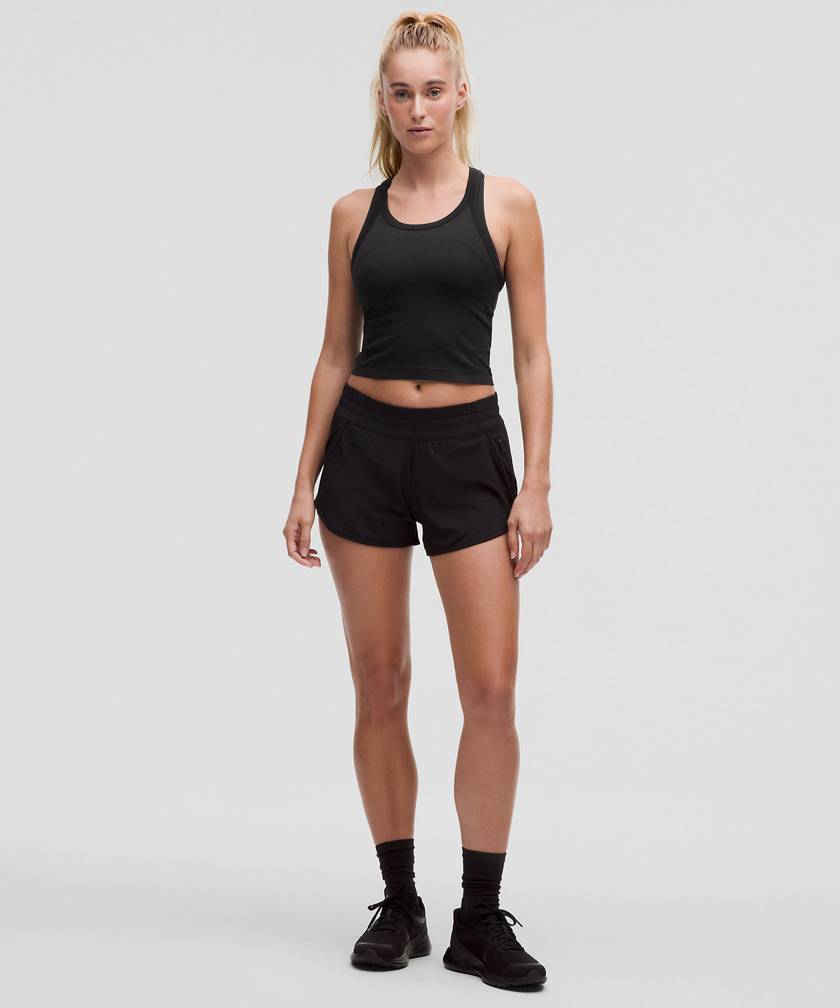Lululemon Swiftly Tech Cropped Racerback Tank Top 2.0 - Black - imagen 2