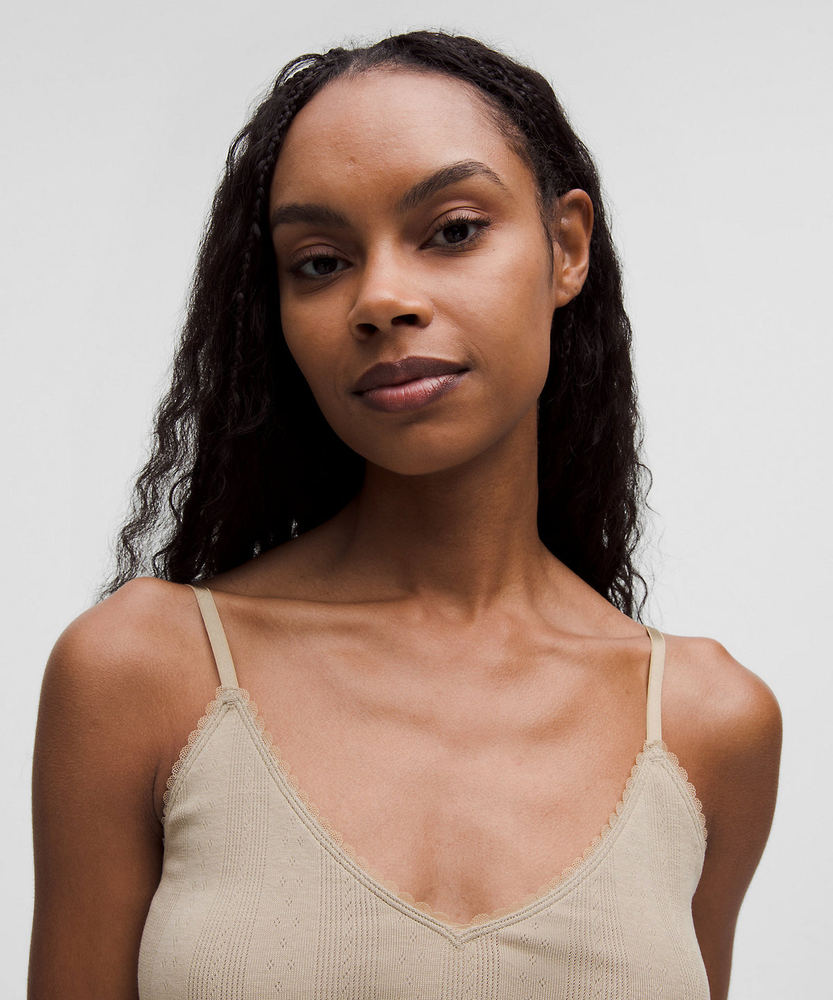 Lululemon Cotton Pointelle Cropped Cami Tank Top - Sheer Oak - imagen 1