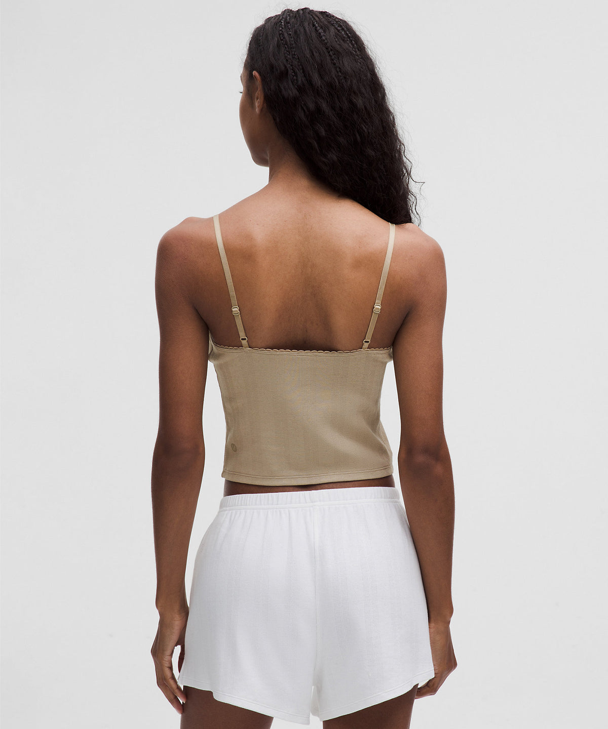 Lululemon Cotton Pointelle Cropped Cami Tank Top - Sheer Oak - imagen 4