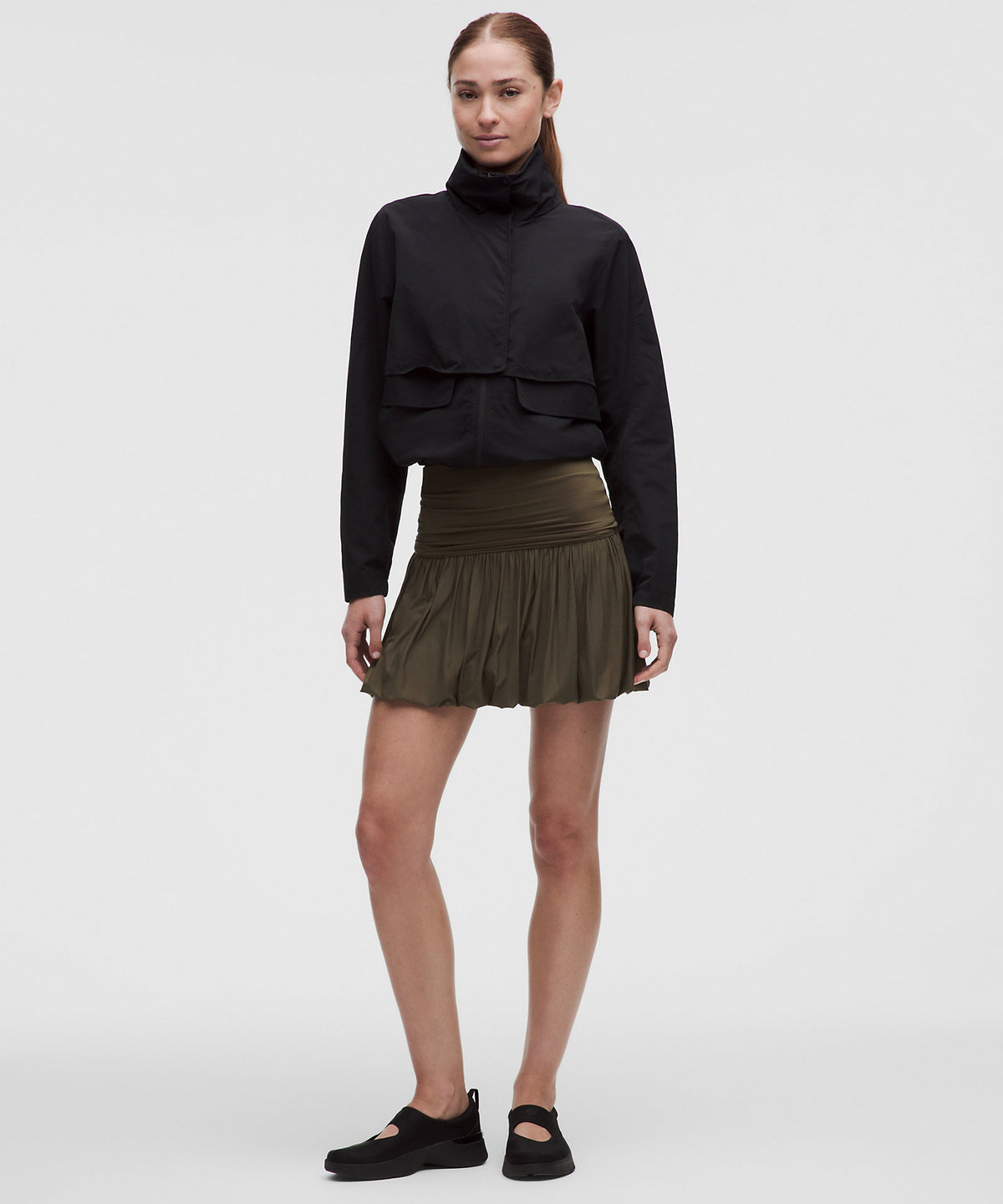 Lululemon 2-in-1 Bubble-Hem Mini Dress - Olive Brown - imagen 2