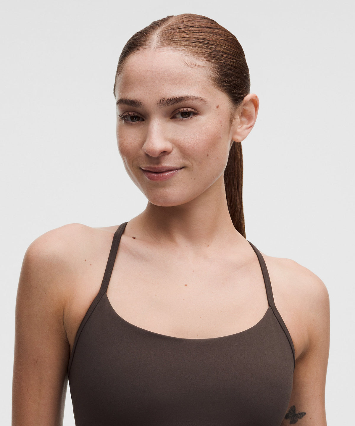 Lululemon Flow Y Cropped Tank Top Light Support, B/C Cup - Mahogany Muse - imagen 4