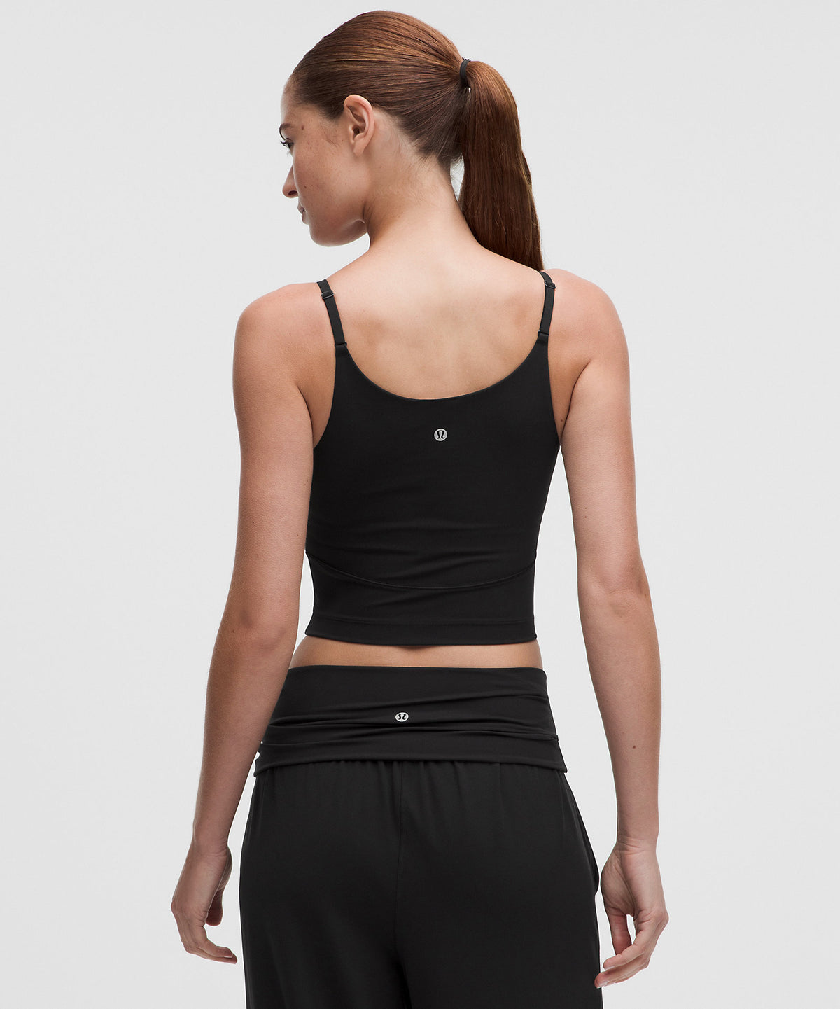 Lululemon Wunder Under Cropped Tank Top Light Support, B/C Cup - Black - imagen 2