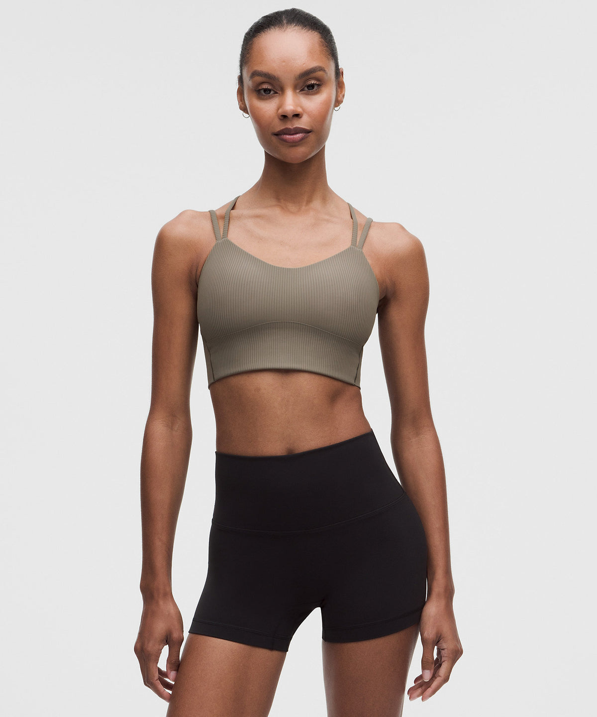 Lululemon Like a Cloud Ribbed Longline Bra Light Support, B/C Cup - Cypress Forest - imagen 1
