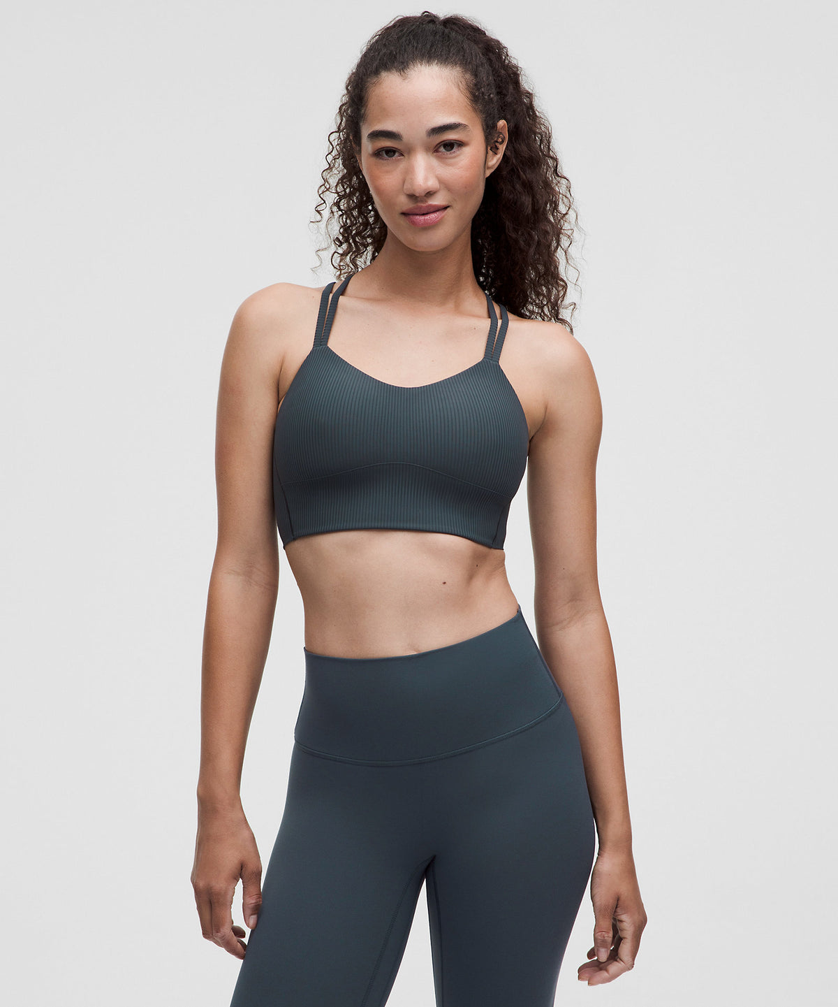Lululemon Like a Cloud Ribbed Longline Bra Light Support, B/C Cup - Smoky Velvet - imagen 1