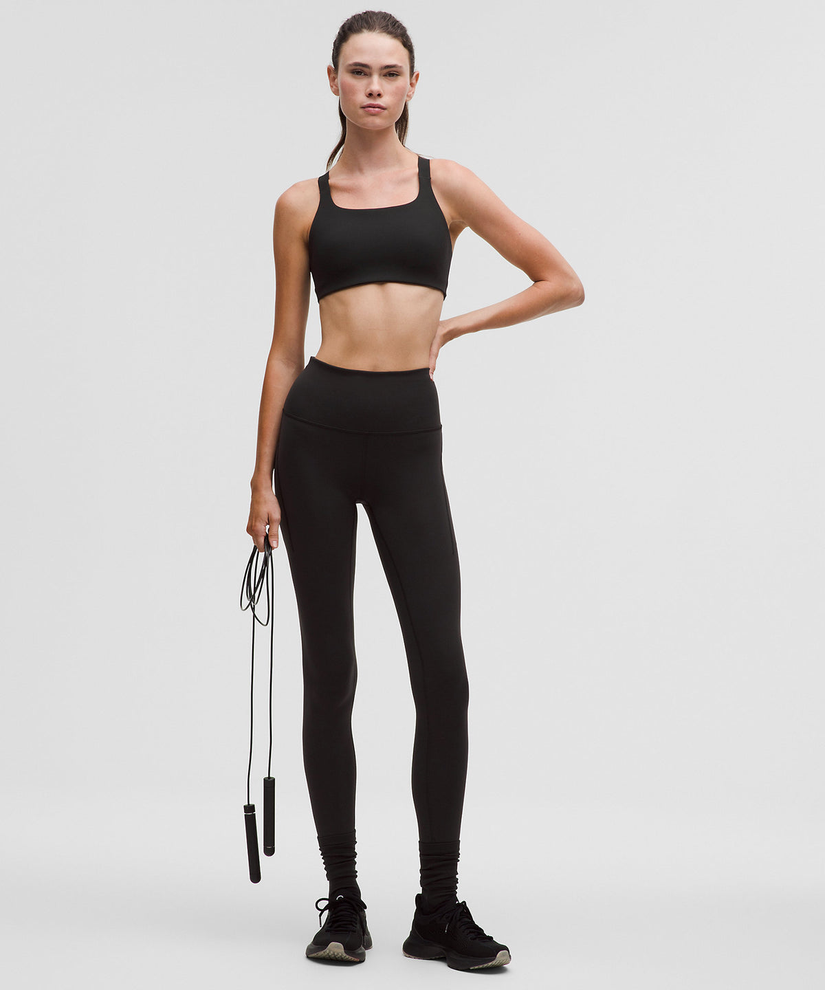 Lululemon Ultralu Square-Neck Workout Bra Medium Support, B/C Cup - Black - imagen 3
