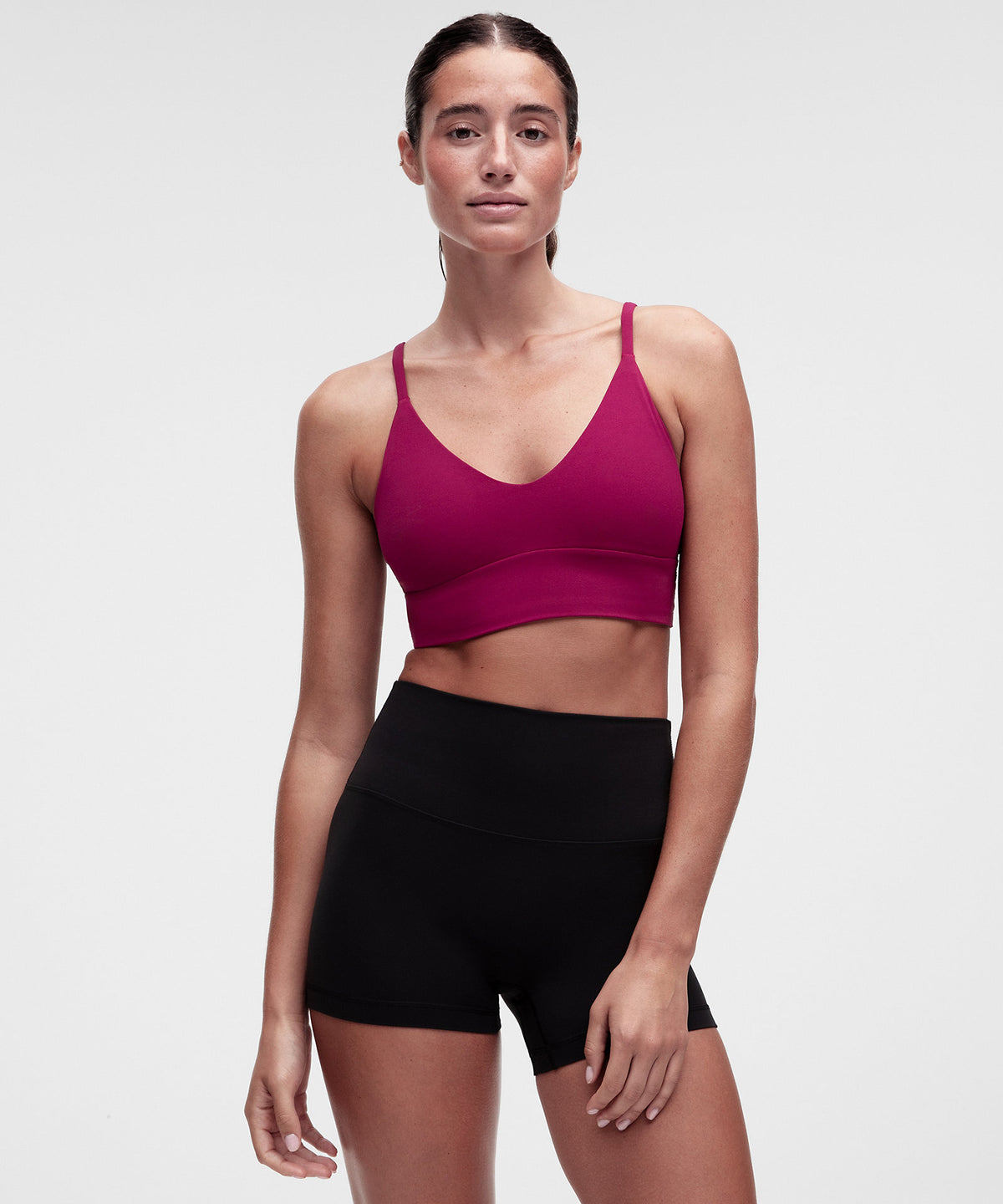 Lululemon Focuser Scoop-Neck Bra Nulu Light Support, A/B Cup - Raspberry Rave - imagen 1