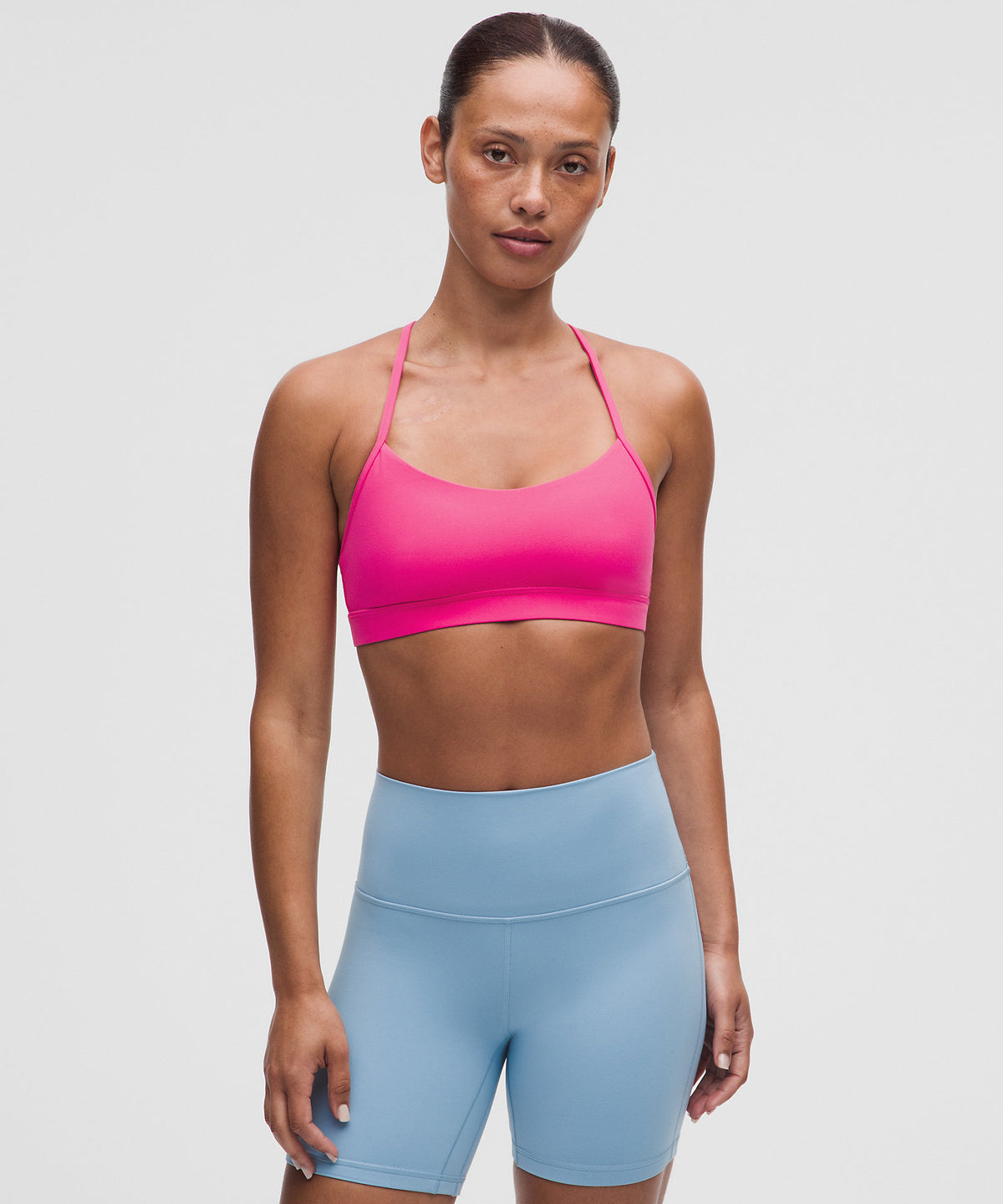 Lululemon Flow Y Bra Nulu Light Support, A–C Cups - Flamingo Fun Tone - imagen 1