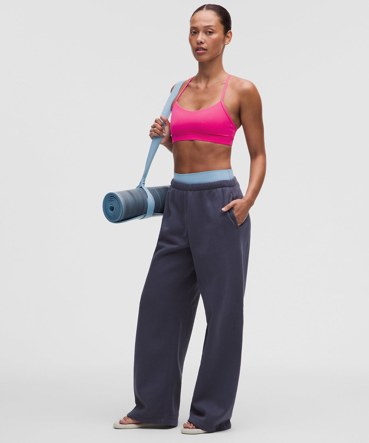 Lululemon Flow Y Bra Nulu Light Support, A–C Cups - Flamingo Fun Tone - imagen 3