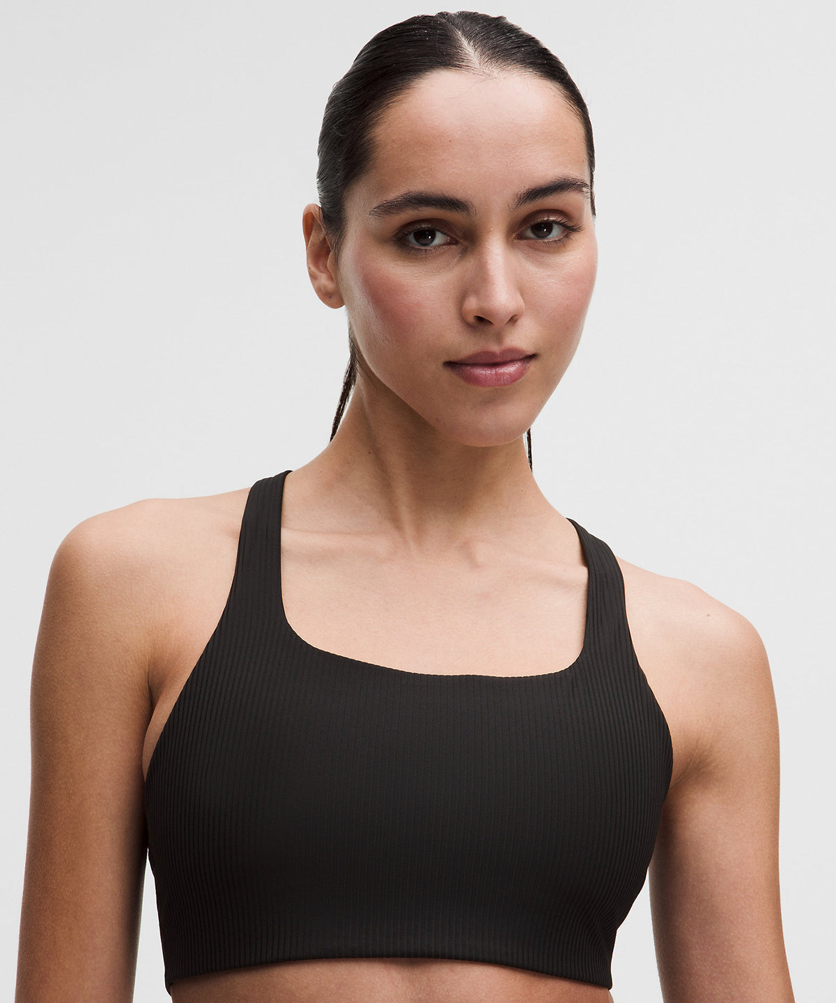 Lululemon All-Time Hero Ribbed Sports Bra Medium Support, B/C Cup - Black - imagen 4