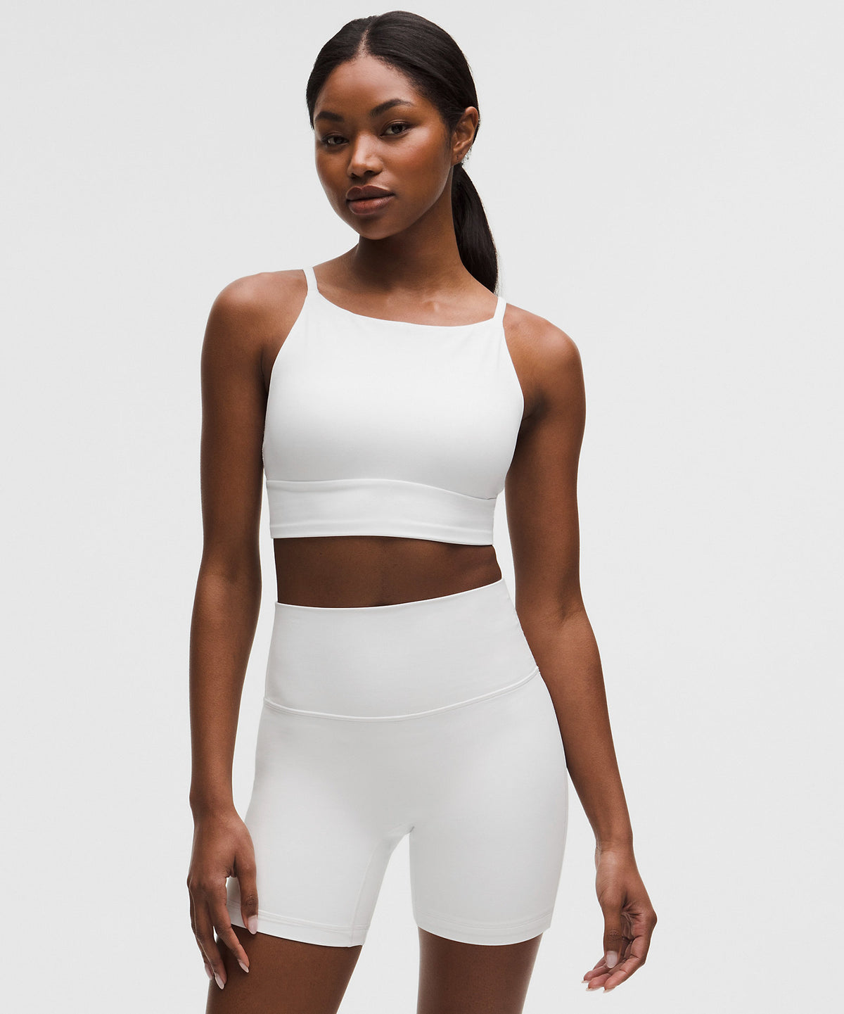 Lululemon Focuser High-Neck Bra Light Support, A/B Cup - White - imagen 1