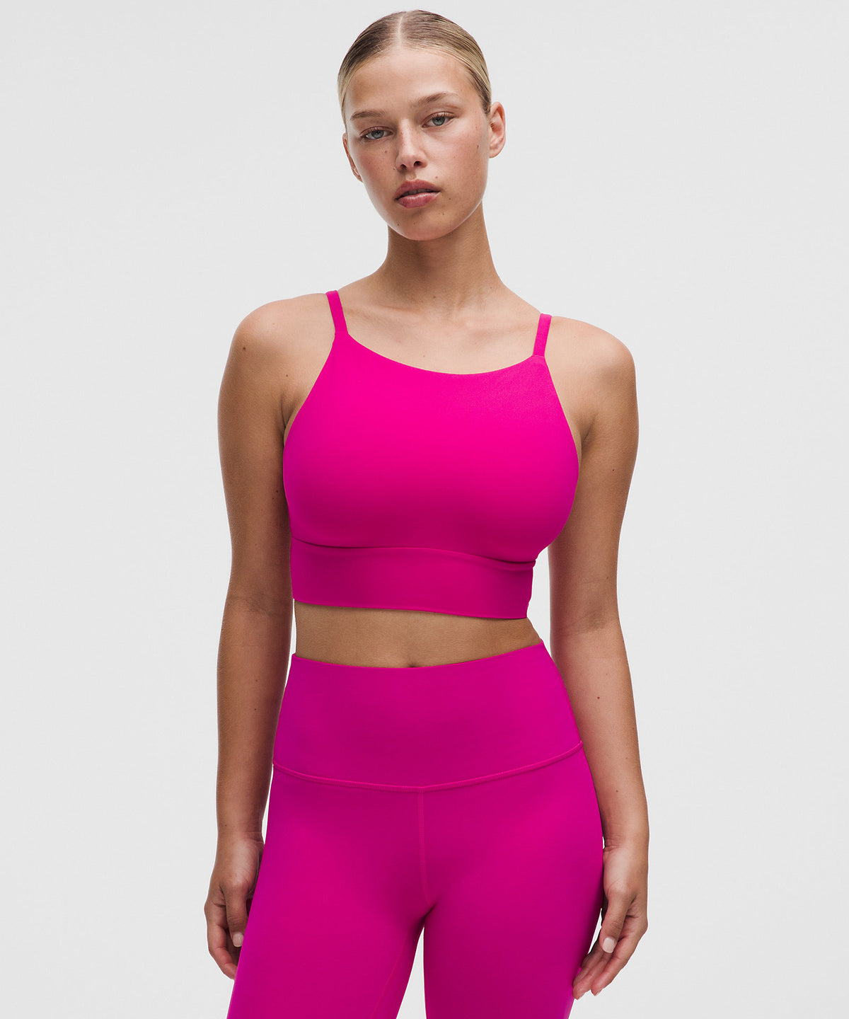 Lululemon Focuser High-Neck Bra Light Support, C/D Cup - Pink Flare - imagen 1