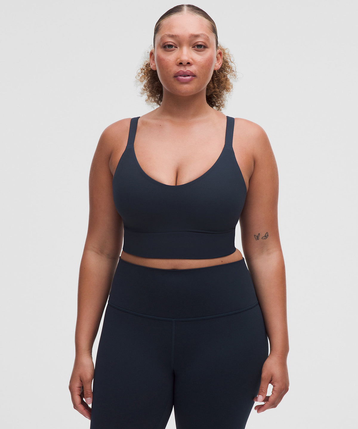 Lululemon Focuser Scoop-Neck Bra Light Support, DDD–G Cups - True Navy - imagen 1