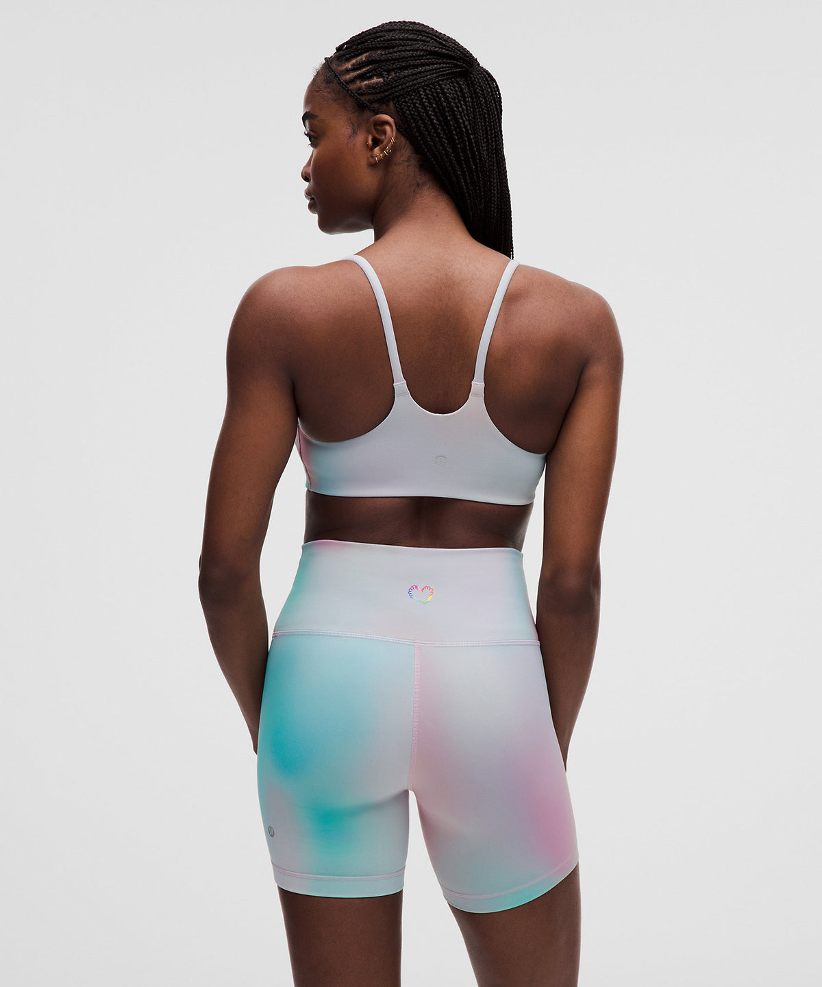 Lululemon Wunder Train Strappy Racer Bra, Light Support, C/D Cup Pride - Luminous Glow Multi - imagen 2