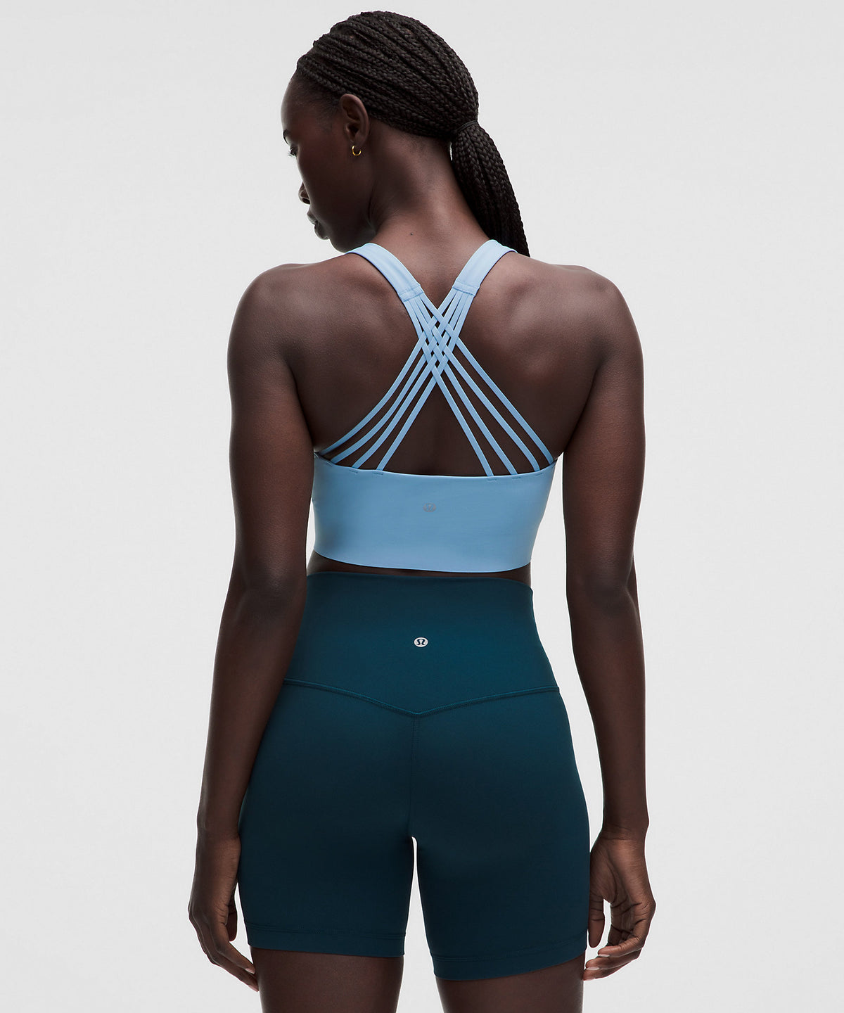 Lululemon FlexyFlex Strappy Longline Yoga Bra Light Support, A–C Cups - Dreamy Blue - imagen 2