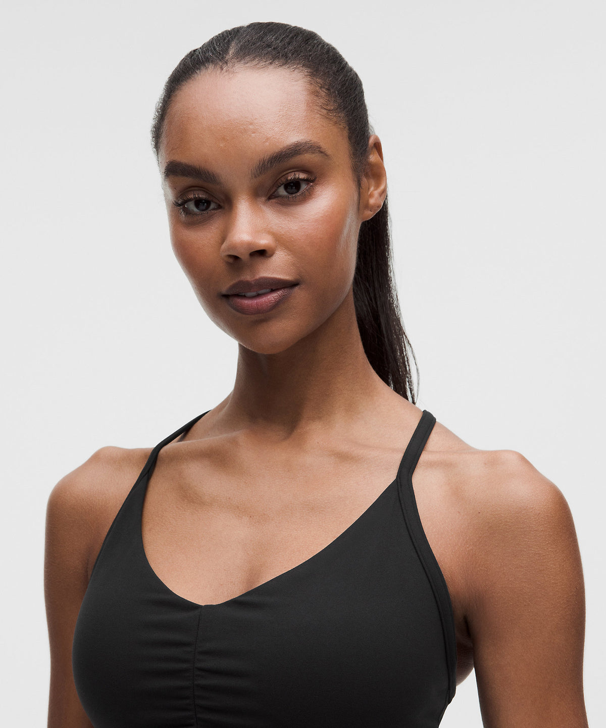Lululemon Flow Y Ruched Bra Light Support, B/C Cup - Black - imagen 4