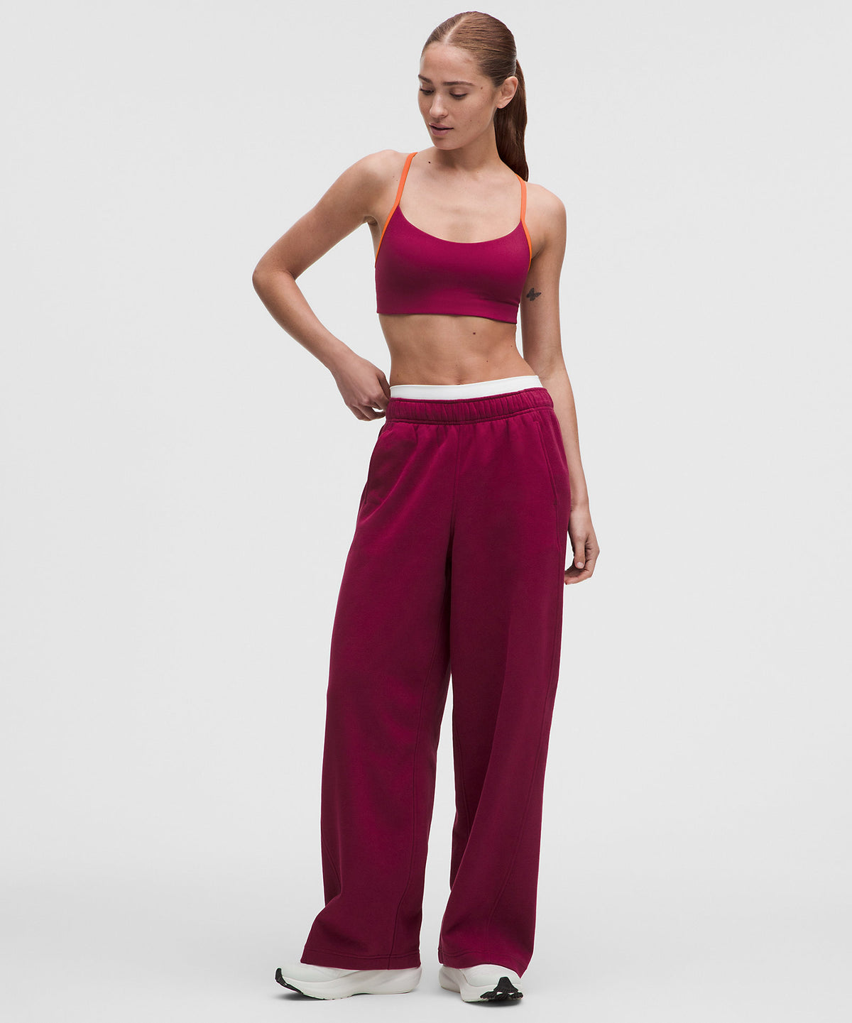 Lululemon Flow Y Bra Light Support, A/B Cup Updated Design - Raspberry Rave - imagen 3