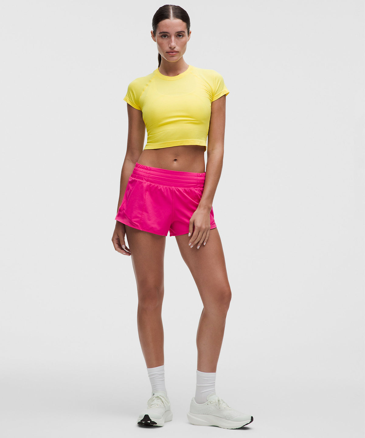 Lululemon Swiftly Tech Cropped Short-Sleeve Shirt 2.0 - Lime & Yours - imagen 2