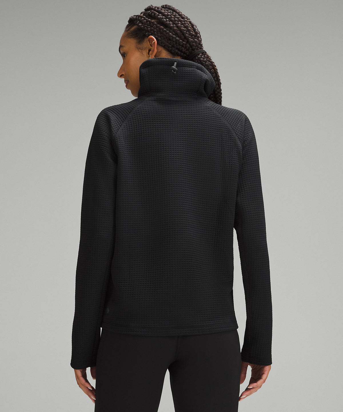 Lululemon Waffle-Knit Funnel-Neck Long-Sleeve Shirt - Black - imagen 3
