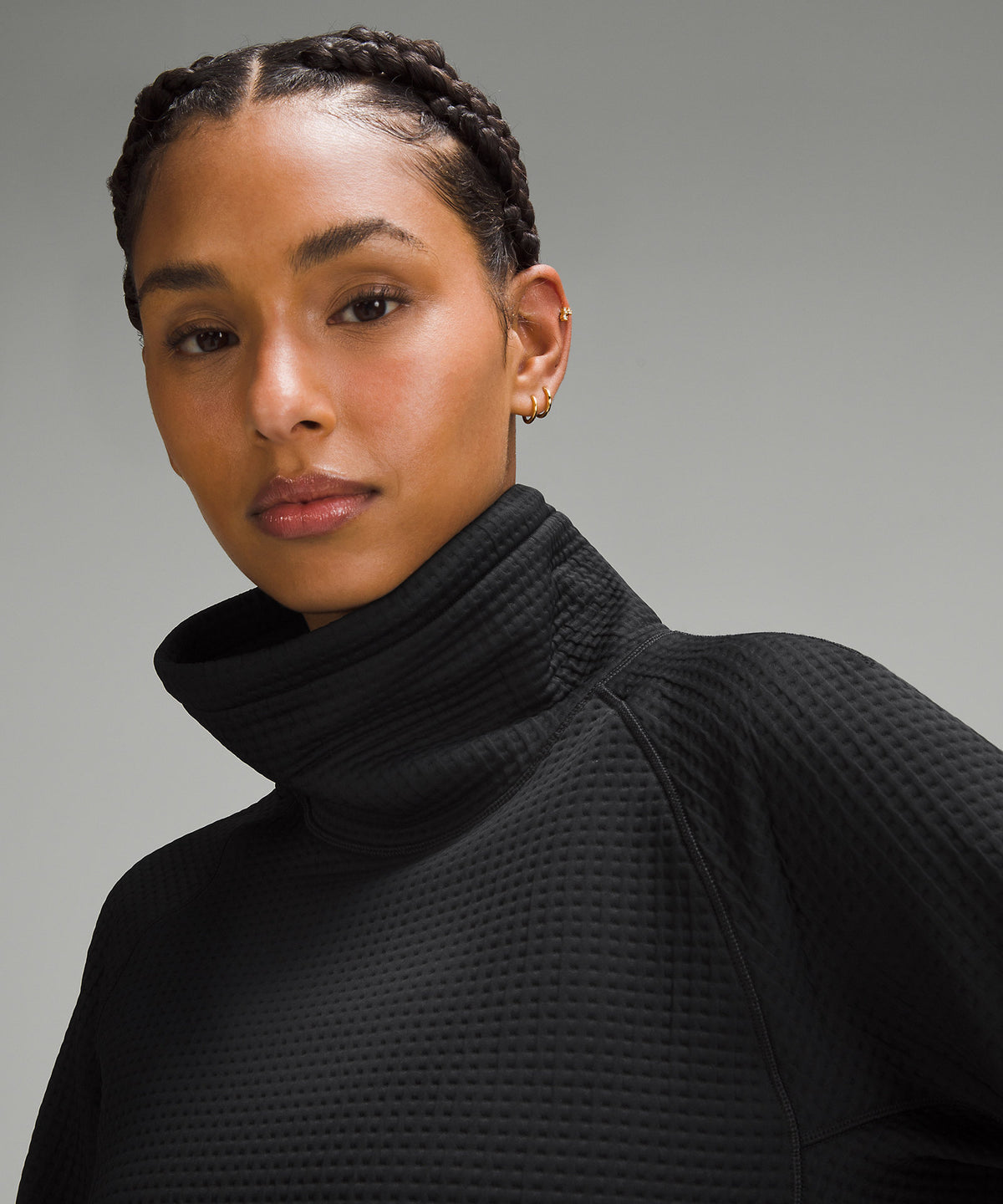 Lululemon Waffle-Knit Funnel-Neck Long-Sleeve Shirt - Black - imagen 4