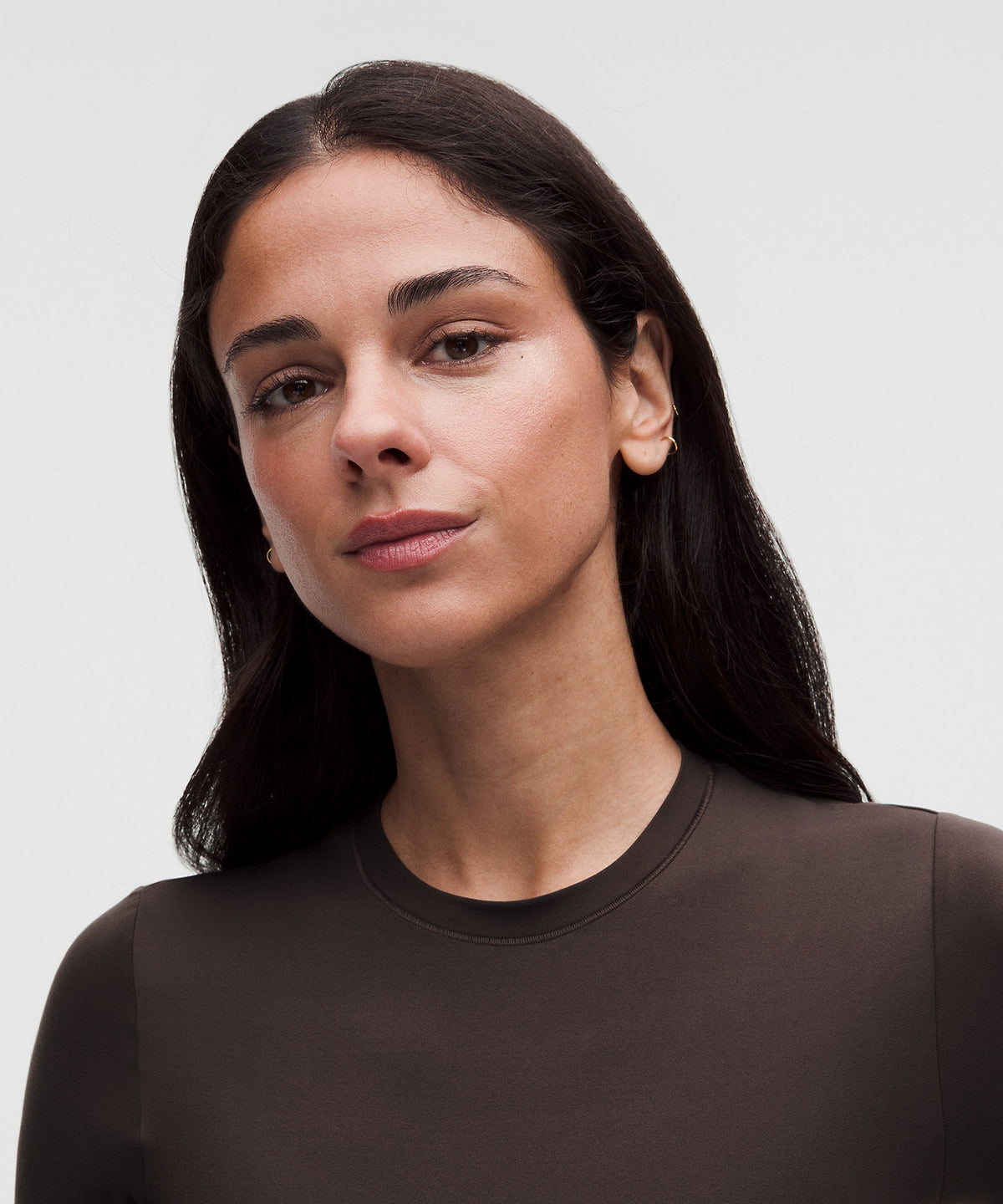 Lululemon Wundermost Ultra-Soft Nulu Crewneck Cropped T-Shirt - Mahogany Muse - imagen 4