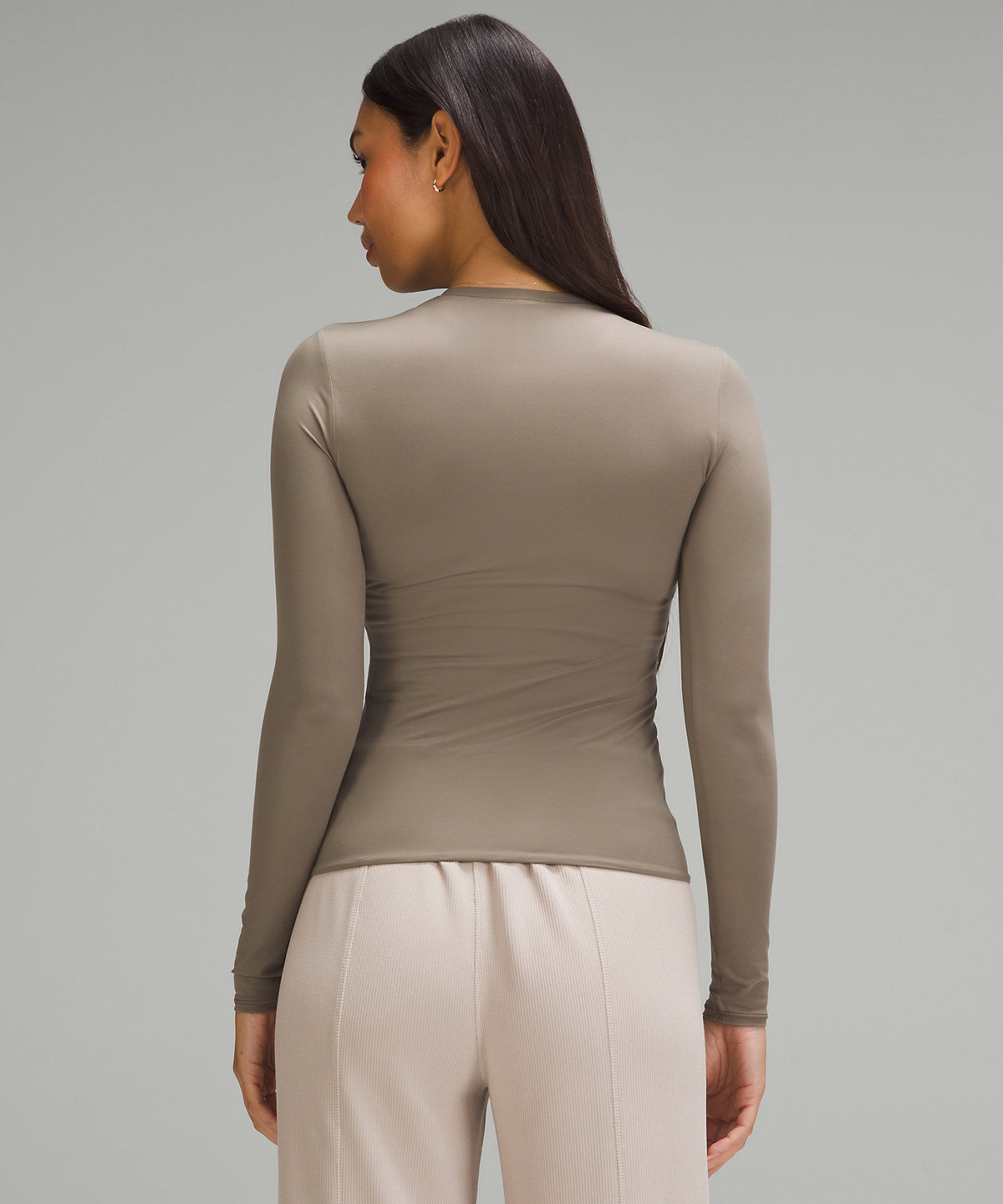 Lululemon Wundermost Ultra-Soft Nulu Crewneck Long-Sleeve Shirt - Nomad - imagen 3