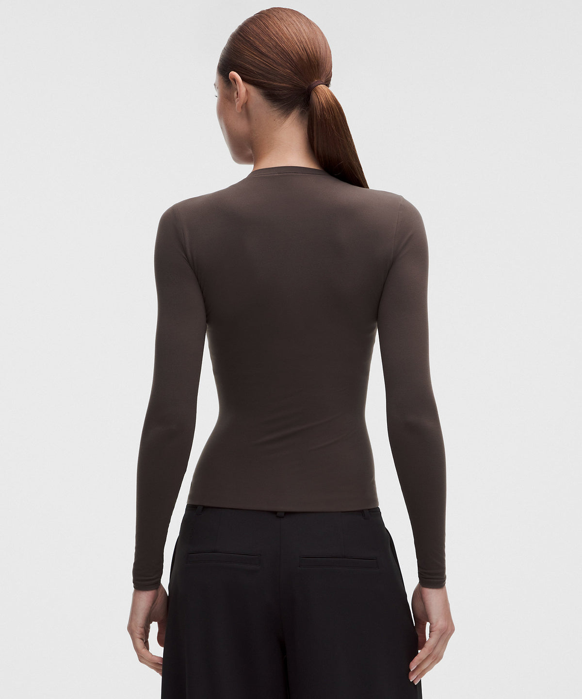 Lululemon Wundermost Ultra-Soft Nulu Crewneck Long-Sleeve Shirt - Mahogany Muse - imagen 3