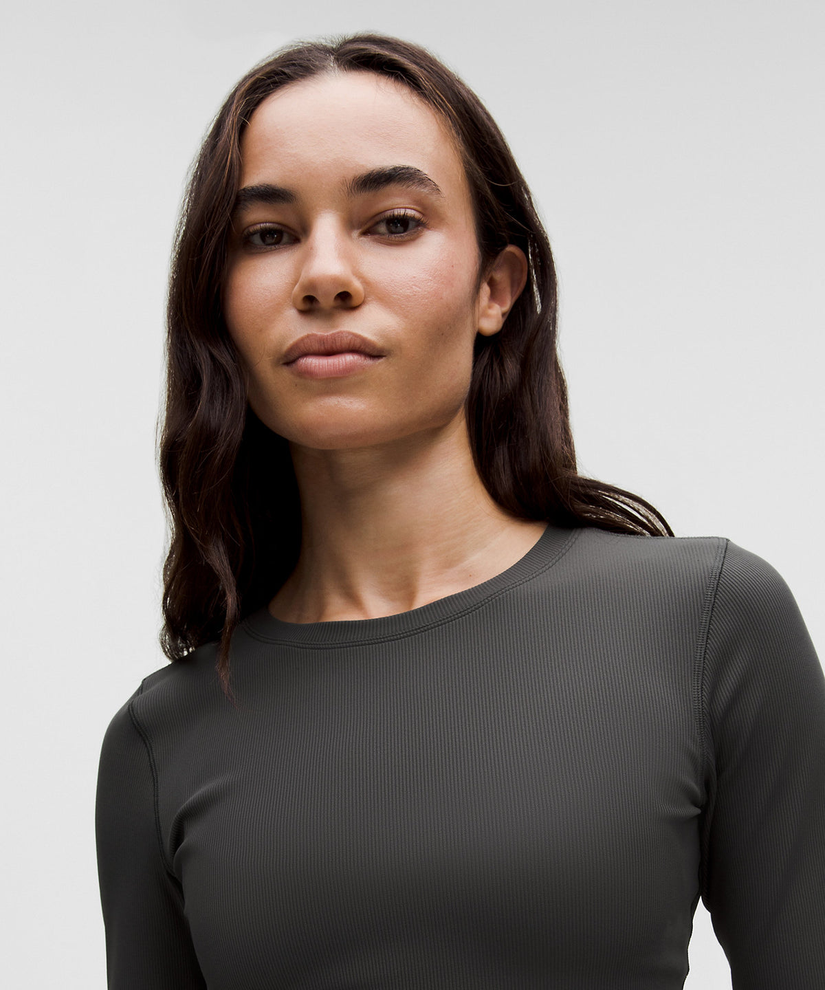 Lululemon Logo Bead Ribbed Waist-Tie Long-Sleeve Shirt - Graphite Grey - imagen 4