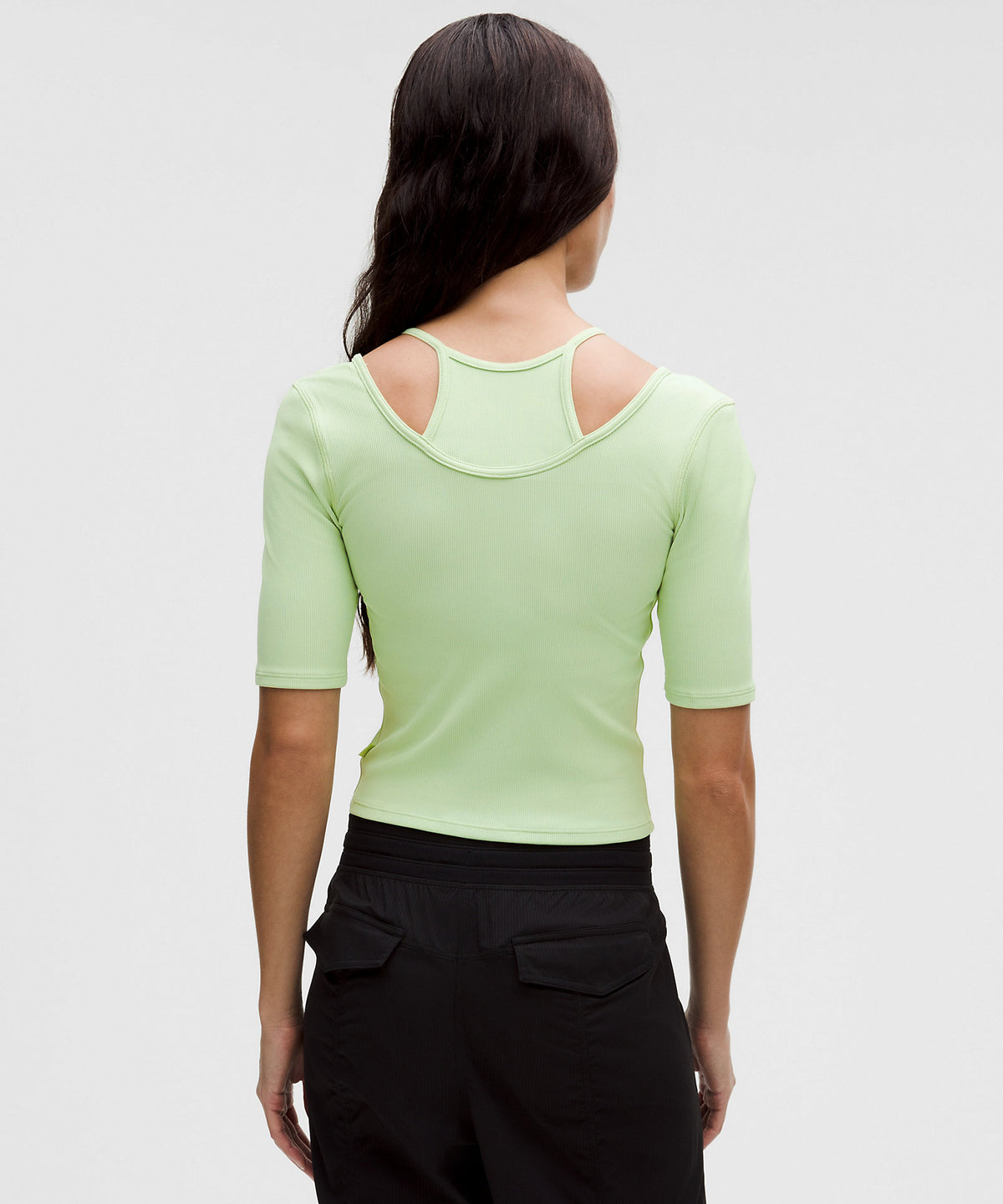 Lululemon Layered-Look Ribbed Short-Sleeve Shirt - Lemongrass - imagen 3