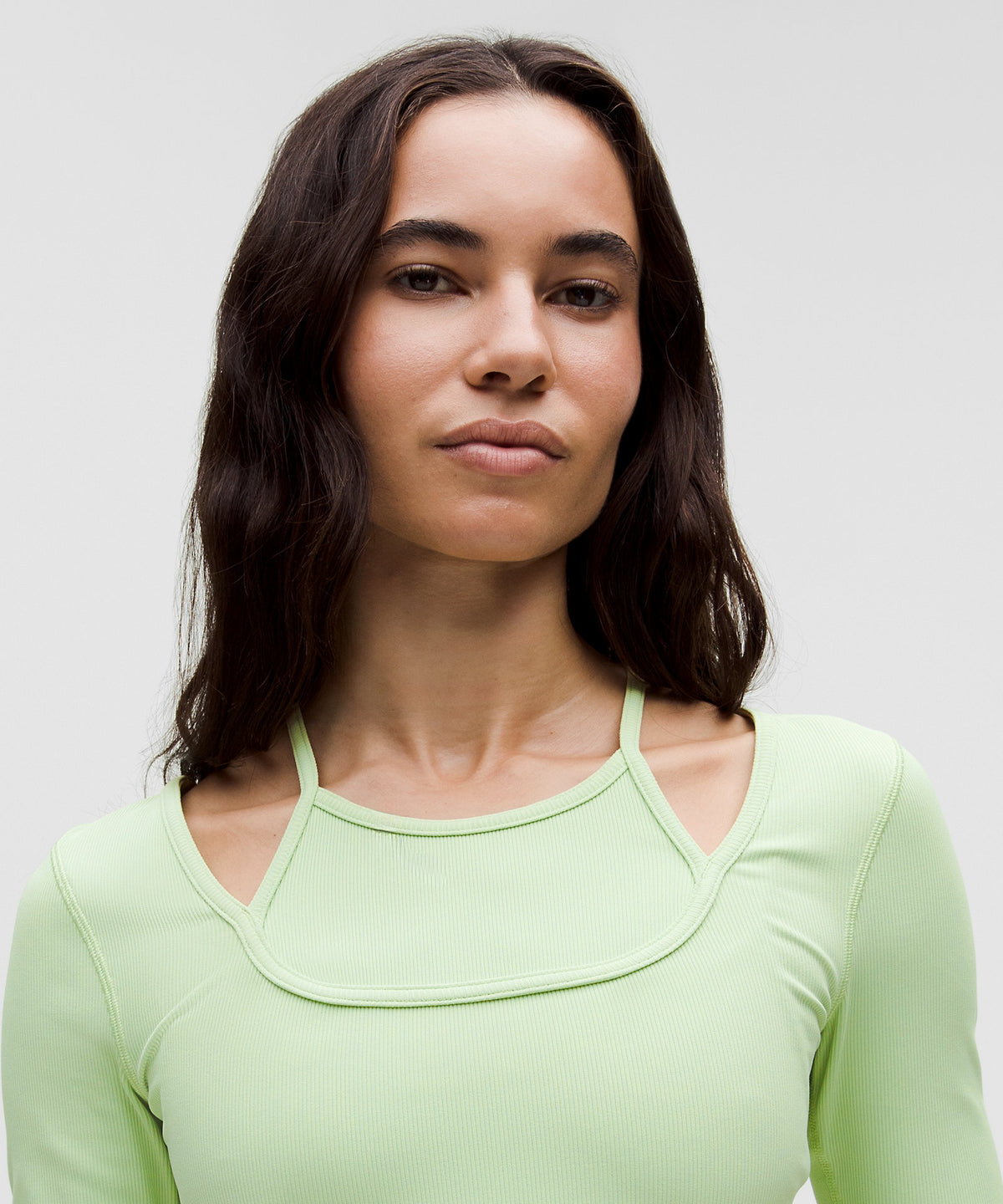 Lululemon Layered-Look Ribbed Short-Sleeve Shirt - Lemongrass - imagen 4