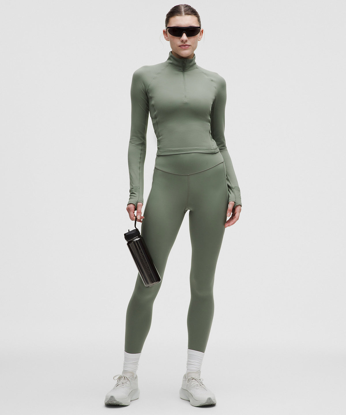 Lululemon It's Rulu Cropped Half Zip Updated - Willow Leaf - imagen 2