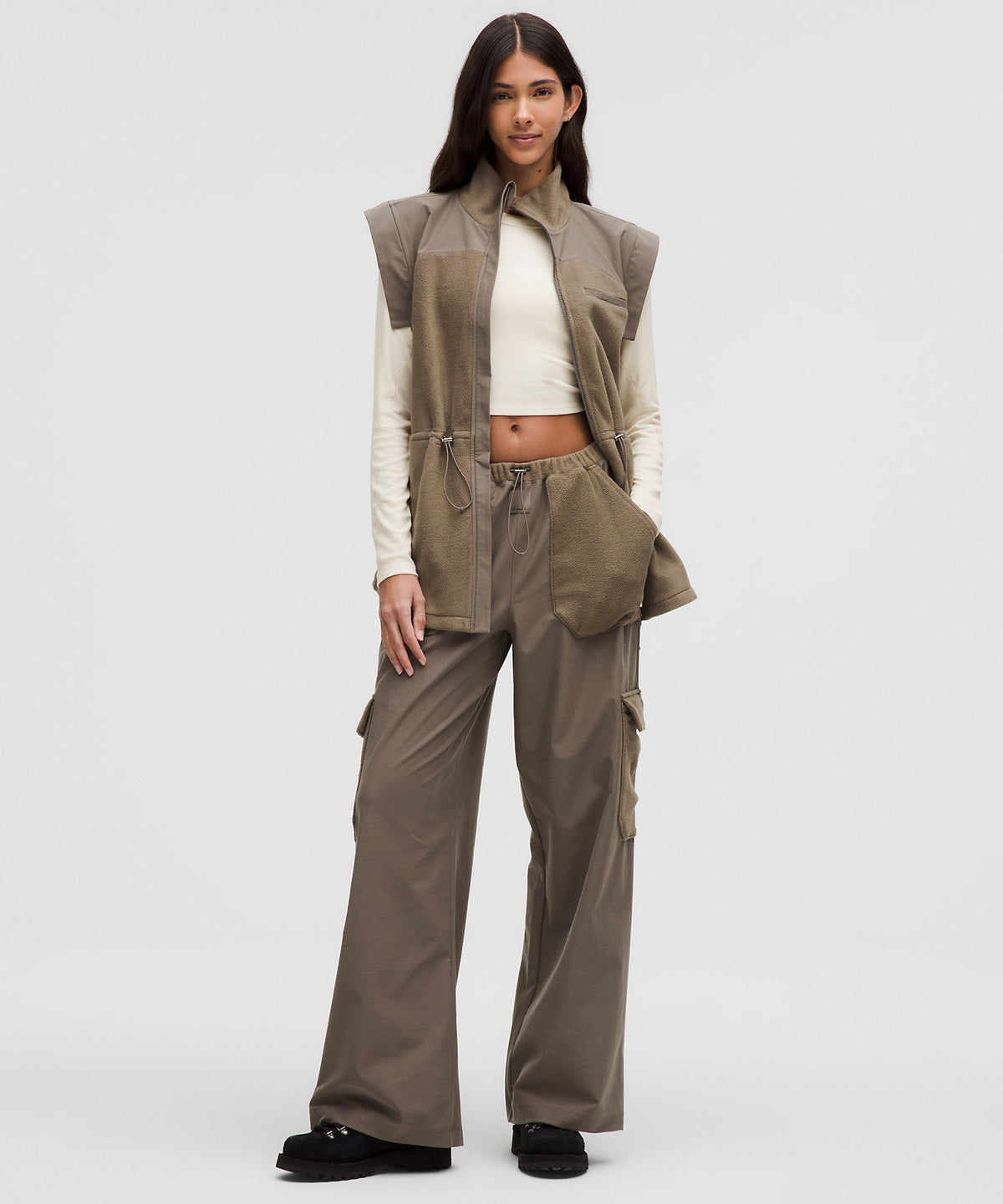 Lululemon Hold Tight Straight-Hem Cropped Long-Sleeve Shirt - Light Ivory - imagen 2