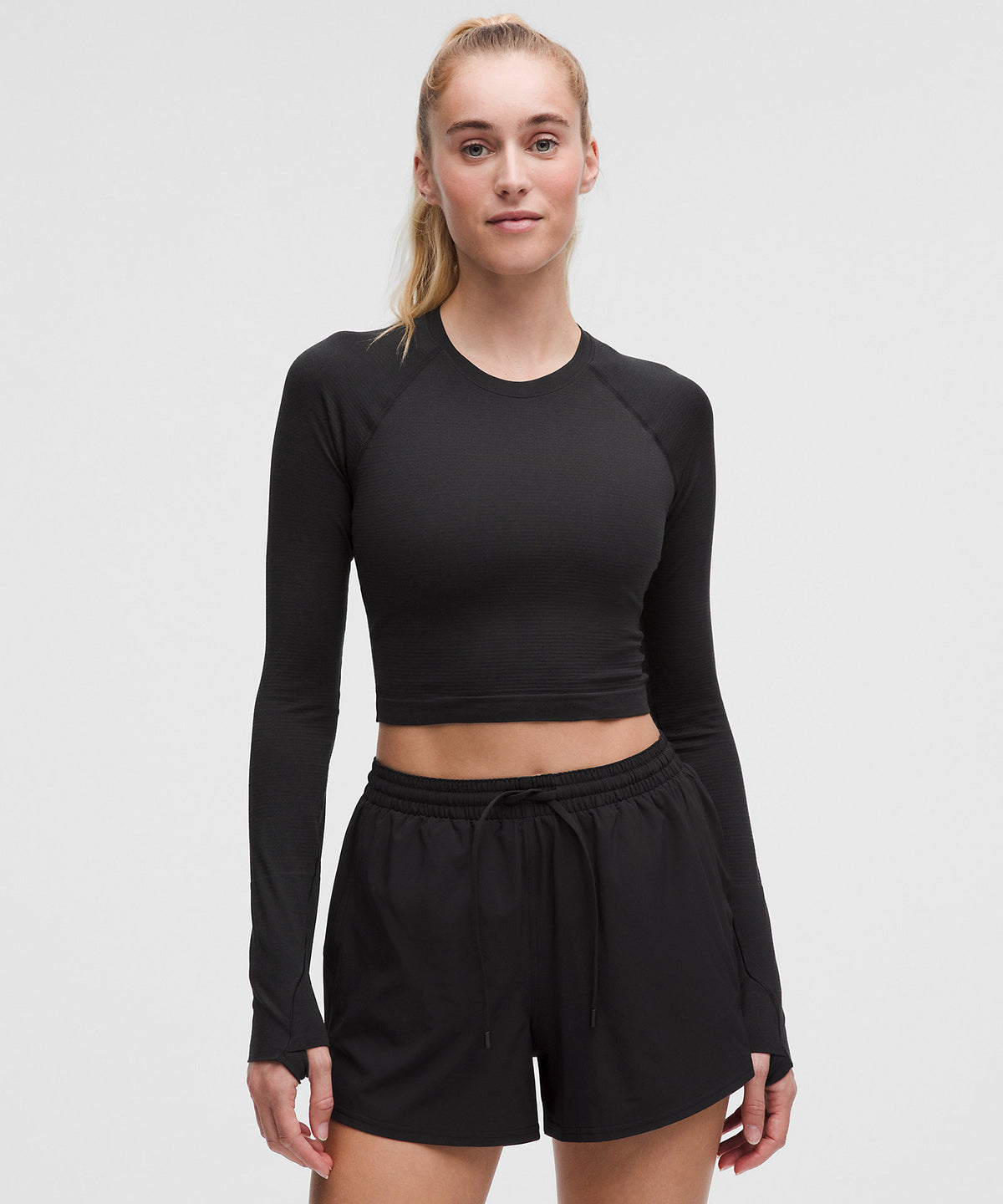 Lululemon Swiftly Tech Cropped Long-Sleeve Shirt 2.0 - Black - imagen 1