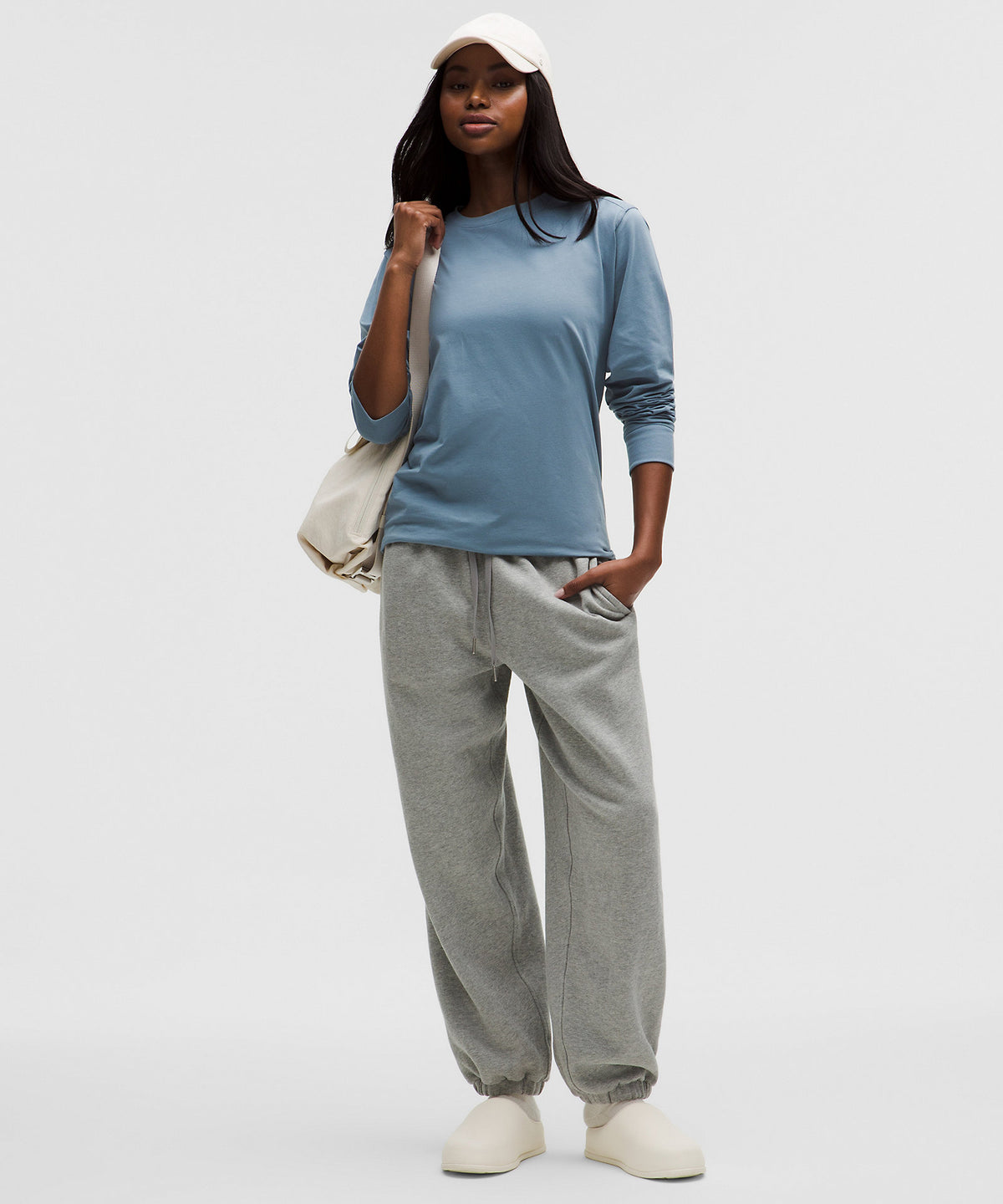 Lululemon All Yours Organic Cotton-Blend Long-Sleeve Shirt - Steel Blue - imagen 2