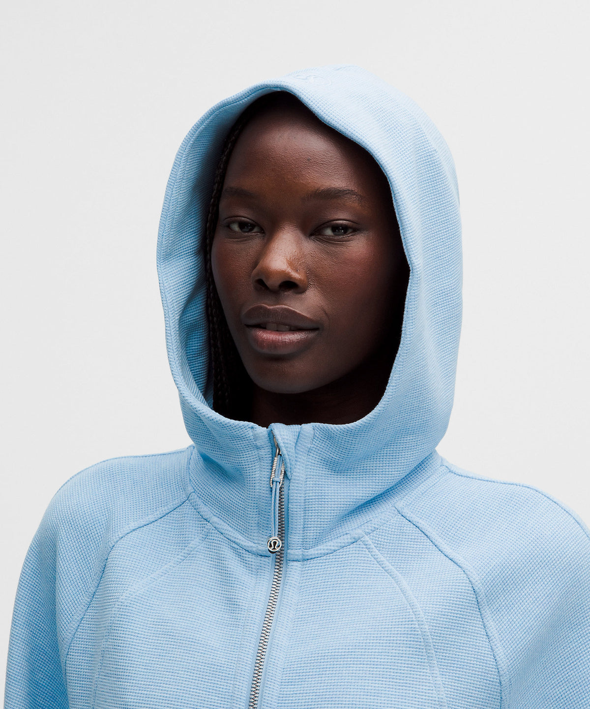 Lululemon Scuba Oversized Full-Zip Hoodie Waffle - Heathered Dreamy Blue - imagen 4